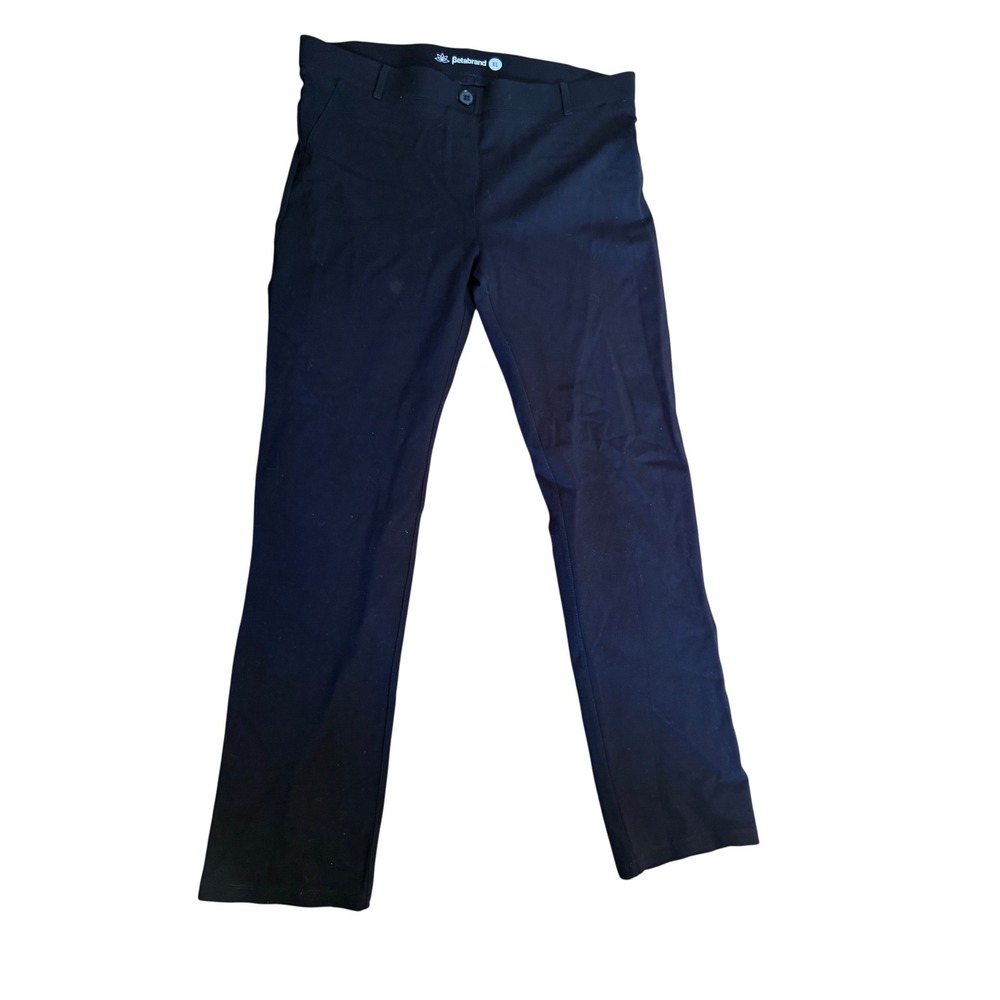 Betabrand black pull on comfort pants workwear office comfort flattering fit